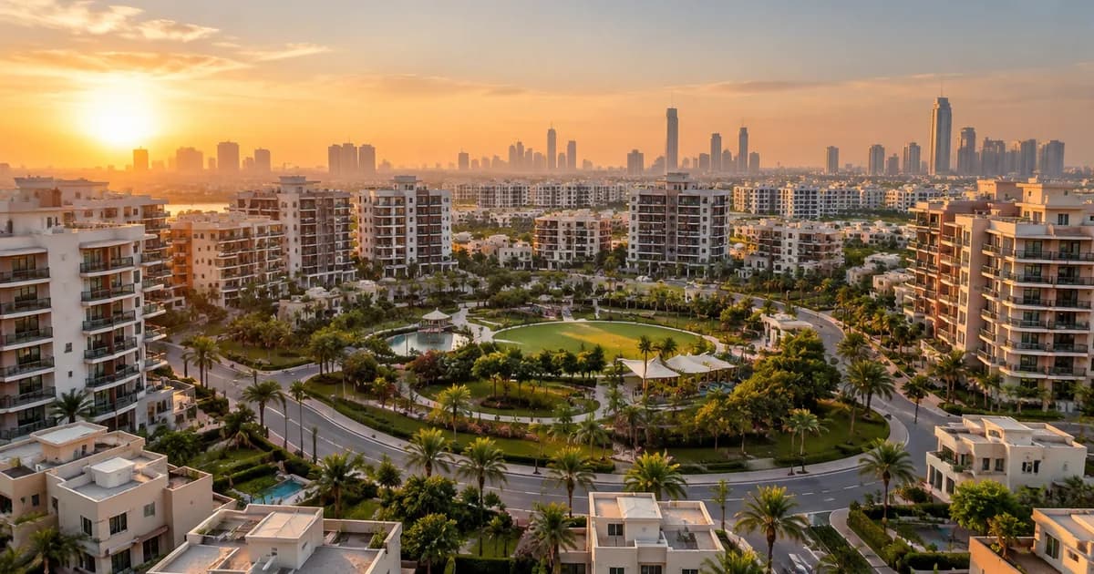 Jumeirah Village Circle skyline and residential towers for a JVC off-plan broker guide