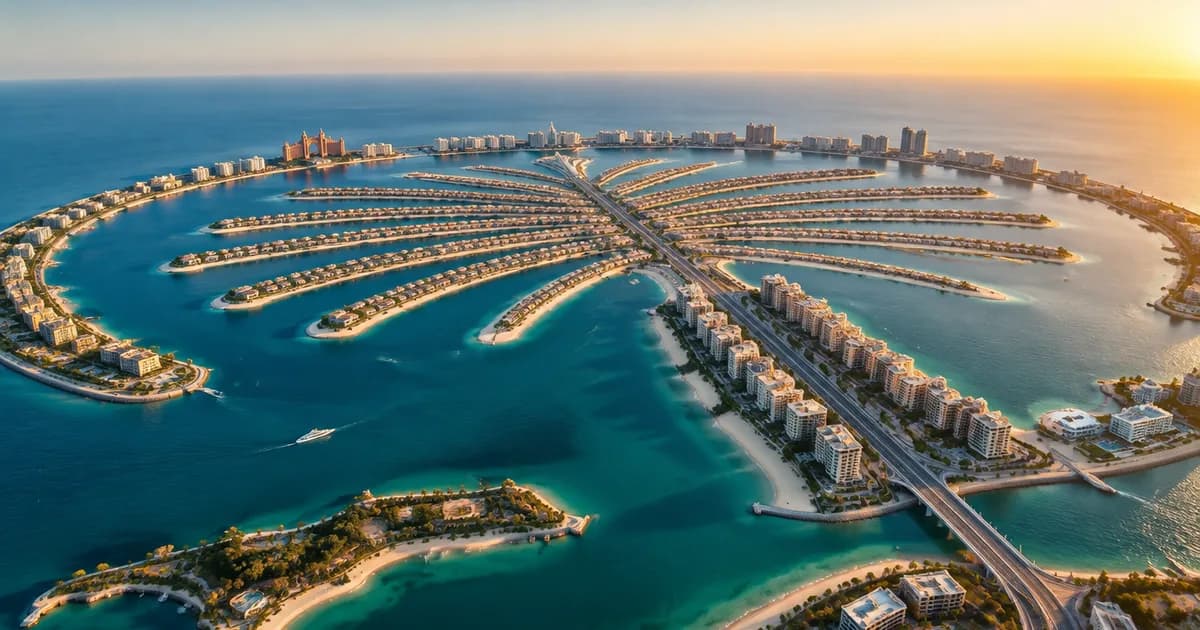 Palm Jumeirah island skyline and waterfront for a Palm Jumeirah off-plan broker guide